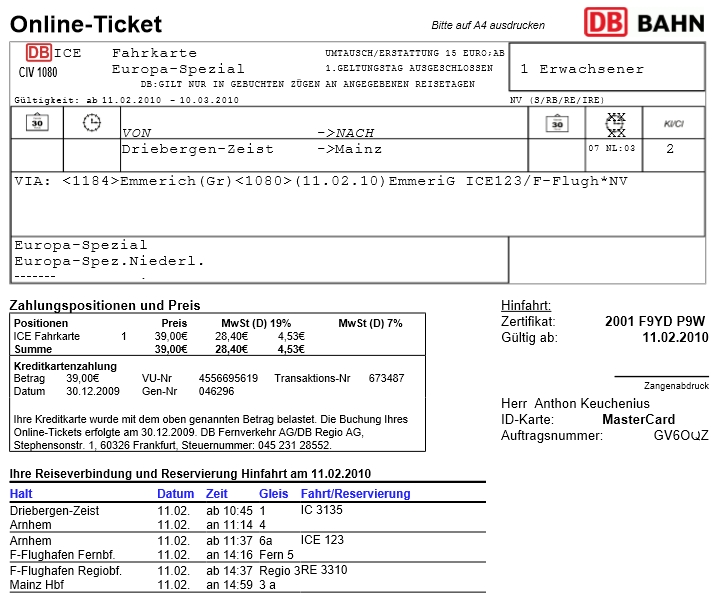 Ticket Mainz